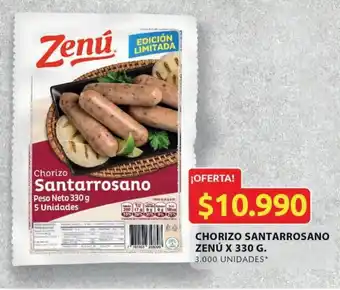 Ara Chorizo Santarrosano Zenu x 330 G oferta