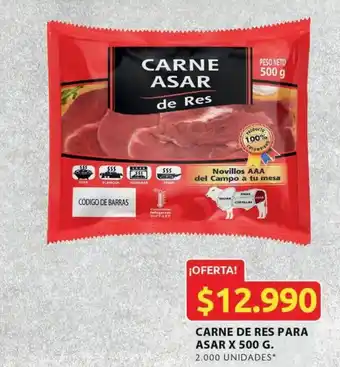 Ara Carne de res para asar x 500G oferta