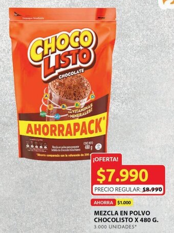 Ara Mezcla en polvo Chocolisto x 480 G oferta