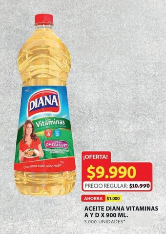 Aceite Diana Vitaminas A Y D X 900 ML