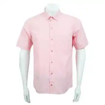 VO5 Camisa de rayas en silueta regular bolsillo y corte clásico color rosado oferta