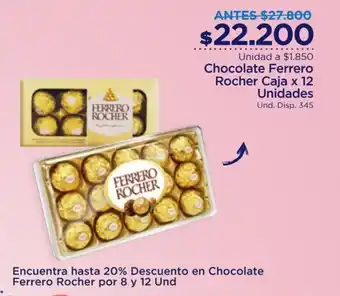 FarmaTodo Chocolate Ferrero Rocher Caja x 12 Unidades oferta