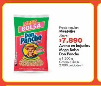 Metro Avena en hojuelas mega bolsa don pancho x 1.200 g oferta