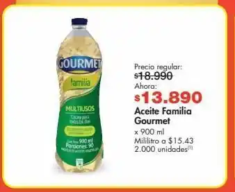 Metro Aceite familia gourmet x 900 ml oferta