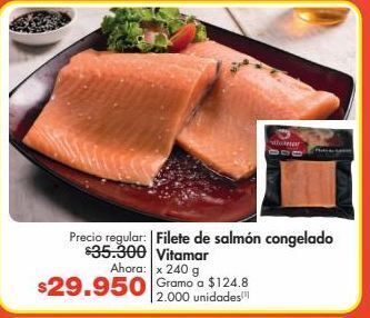 Metro Filete de salmón congelado vitamar x 240 g oferta