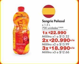 Metro Sangría peñasol x 1.5 l oferta