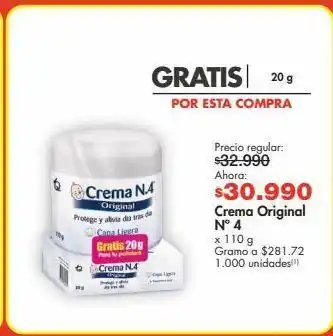 Metro Crema original nº 4 x 110 g oferta