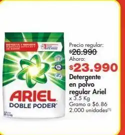 Metro Detergente en polvo regular ariel x 3.5 kg oferta