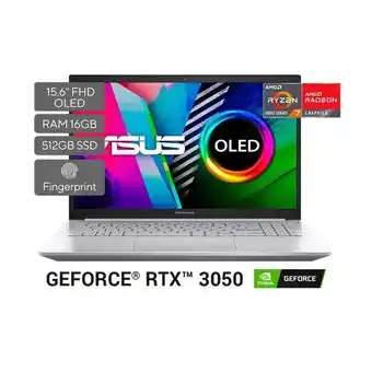 Panamericana Portátil asus vivobook pro 15 oled, m3500qc-l1412w, amd ryzen 7, ram 16 gb, 512 gb ssd, 15.6", plateado oferta