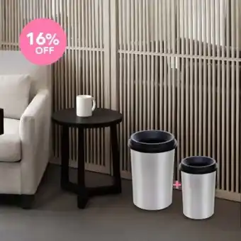 Rimax Combo papeleras (1 papelera evo apariencia metal 50 l + 1 papelera evo apariencia metal 25 l) oferta