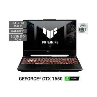 Panamericana Portátil asus tuf gaming, fx506lhb-hn323w, intel core i5, ram 8 gb, 512 gb ssd, 15.6", negro oferta