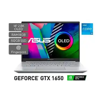 Panamericana Portátil asus vivobook pro 14 oled, k3400ph-km372w, intel core i5, ram 8 gb, 512 gb ssd, 14", plateado oferta
