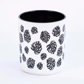 Panamericana Candelabro diseño monsteras, 10 x 8.8 cm, blanco oferta