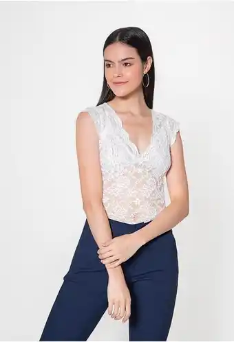 ELA Body con detalle en manga sisa oferta