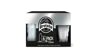 Éxito Sixpack soda + vaso bretana 1800 ml oferta