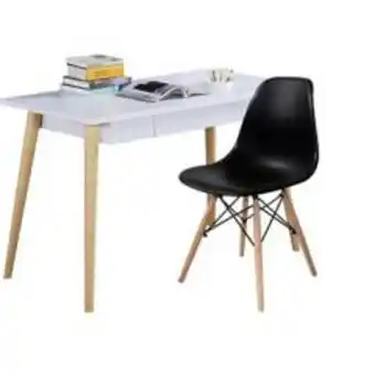 Falabella Escritorio moderno white redondo+ silla eames oferta
