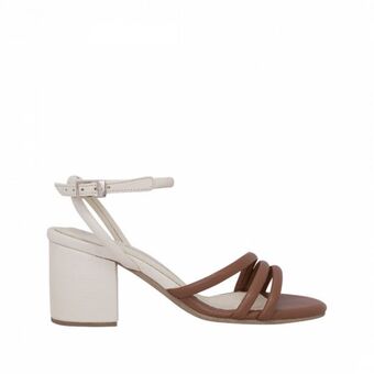 Bon-Bonite Sandalias color talco y miel panela en cuero oferta