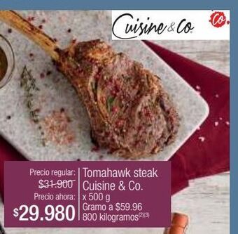 Jumbo Tomahawk steak cuisine & co. x 500 g oferta
