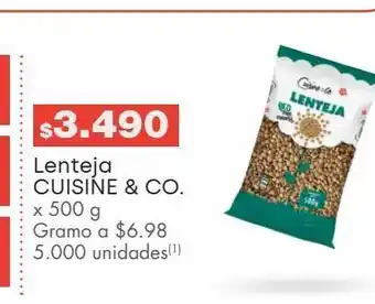 Metro Lentejas cuisine & co x 500g oferta