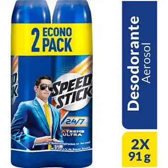 Makro Desodorante aerosol men speed stick xtreme ultra 91gx2u oferta