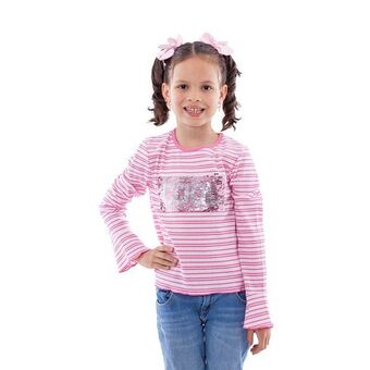 Los Tres Elefantes Camiseta rosada rayas niña oferta