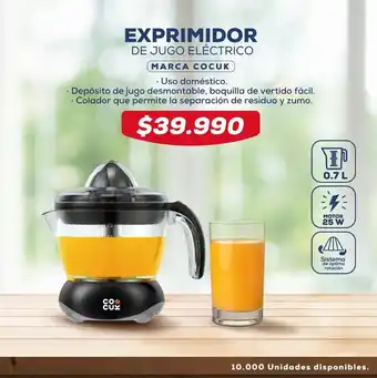 Tiendas D1 Exprimidor de Jugo Electrico Marca Cocuk oferta
