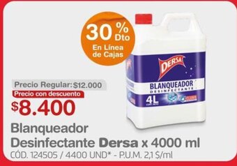 Makro Blanqueador Desinfectante Dersa x 4000 ml oferta