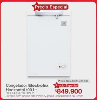 Makro Congelador Electrolux Horizontal 100 Lt oferta