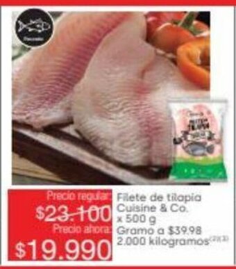 Jumbo Filete de tilapia Cuisine & Co x 500g oferta