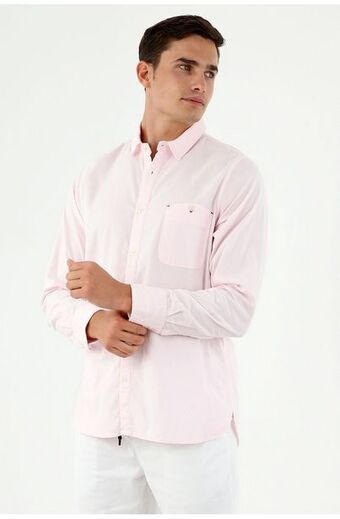 Tennis Camisa rosada manga larga para hombre oferta