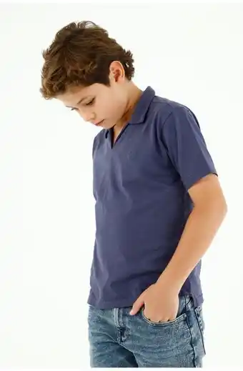 Tennis Camiseta tipo polo para niño azul oscuro oferta