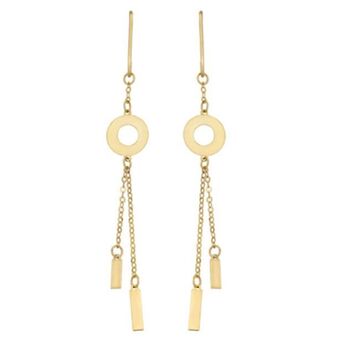 Kevin's Joyeros Aretes en oro amarillo de 18 kilates, tiras oferta