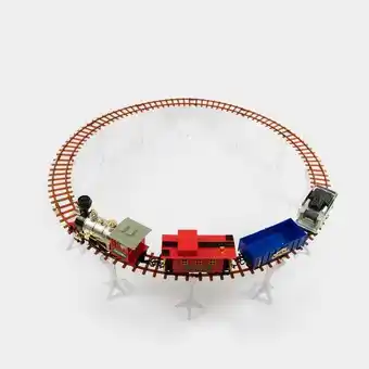 Panamericana Pista de tren navideño con luz y sonido, de 382 cm oferta