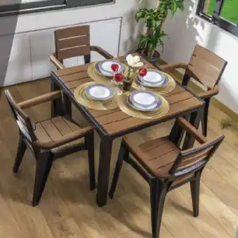 LeBon Comedor 4 puestos madeira tabaco / mq oferta