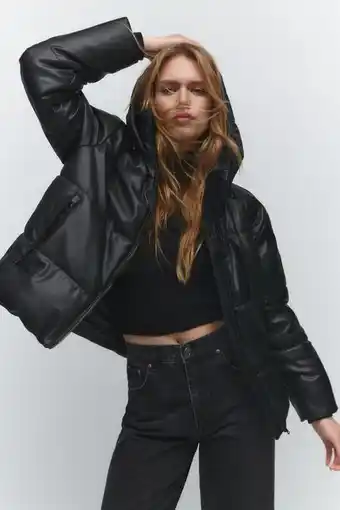 Zara Chaqueta acolchada efecto piel oferta