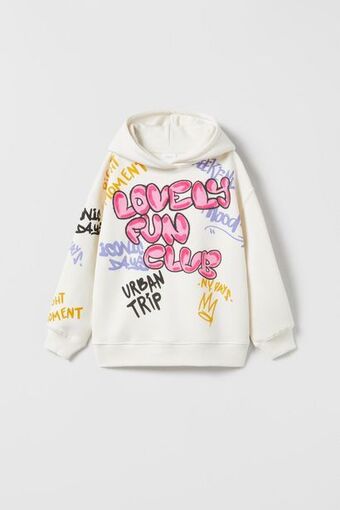 Zara Sudadera graffiti oferta