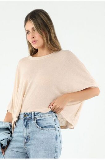 Tennis Camiseta color crudo para mujer oferta