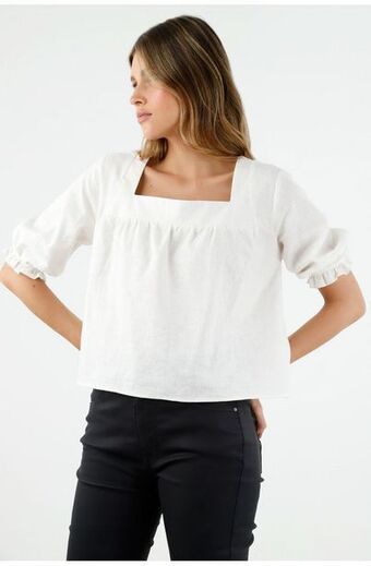 Tennis Camisa blanca manga ¾ para mujer oferta