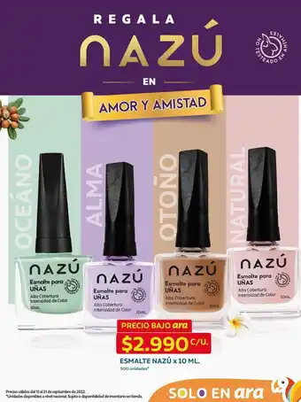 Ara Nazu esmalte x 10 ml oferta