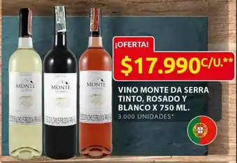 Ara Monte vino da serra tinto rosado y blanco x 750 ml oferta