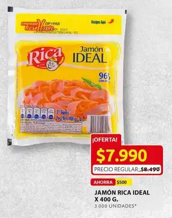 Ara Rica Jamon Ideal x 400g oferta