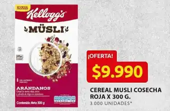 Ara Kellogg's cereal musli cosecha roja x 300g oferta