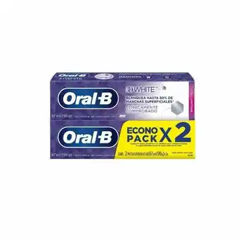 Merqueo Crema dental oral-b white brilliant fresh 100% crema anticaries con flúor 2 unidades  oferta