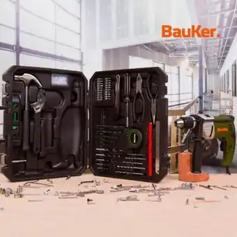 Constructor Kit taladro percutor 1/2-pulg 750w 2900rpm vvr + 48 accesorios bauker oferta
