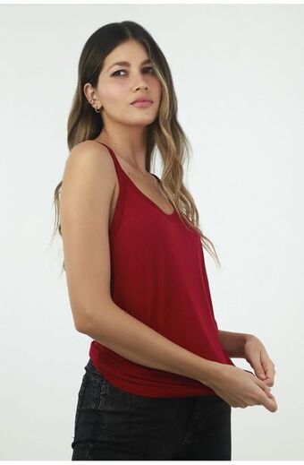 Tennis Camiseta roja de tiras para mujer oferta