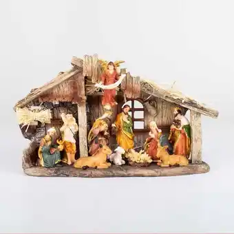 Panamericana Pesebre con 11 figuras en polirresina, 18 x 32 cm oferta