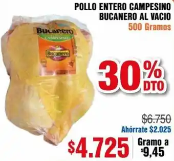 Pollo Entero Campesino Bucanero Al Vacio 500g