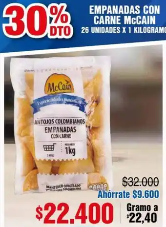 Alkosto Empanadas con Carne McCain 26 Unid x 1kg oferta