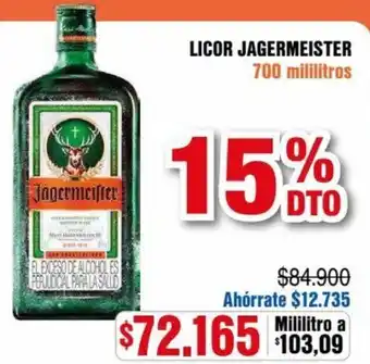 Alkosto Licor Jagermeister 700ml oferta