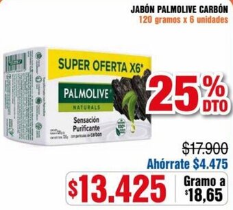 Alkosto Jabón Palmolive Carbón 120g x 6Unid oferta